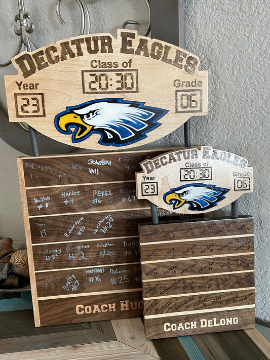 Custom Built Football Coach Plaques